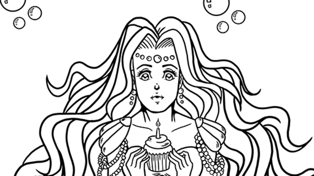 Kawaii Mermaids Coloring Book Game